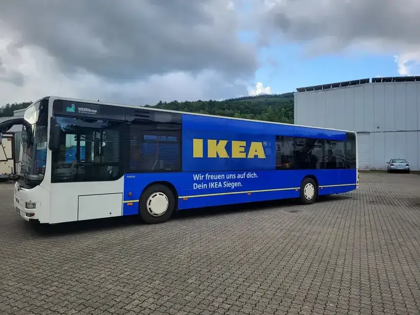 Bus IKEA Siegen – Fahrzeugbeschriftung von Münch Werbetechnik Siegen