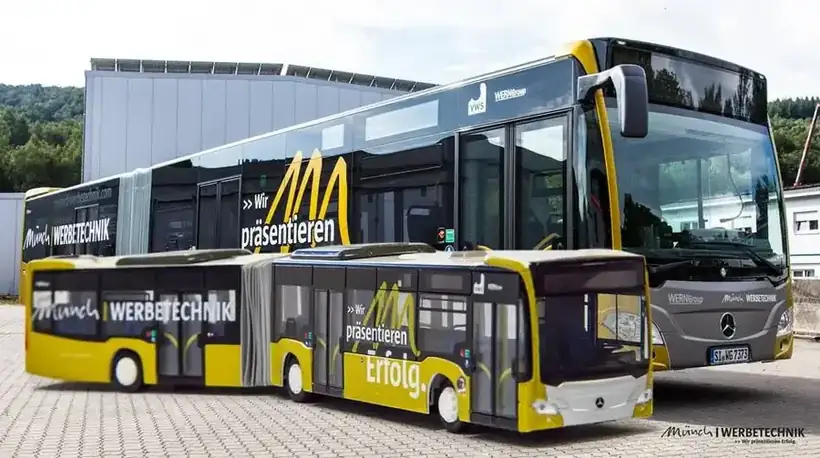 Gelenkbus Münch Werbetechnik – Fahrzeugbeschriftung von Münch Werbetechnik Siegen