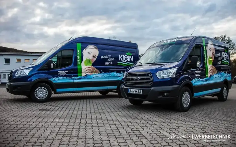 Transporter Klein Gebäudereinigung – Fahrzeugbeschriftung von Münch Werbetechnik Siegen