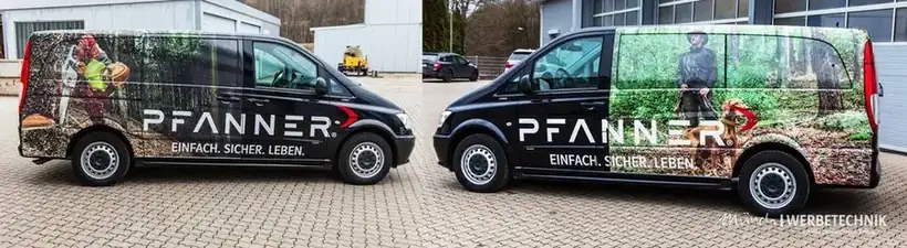 Transporter Pfanner – Fahrzeugbeschriftung von Münch Werbetechnik Siegen