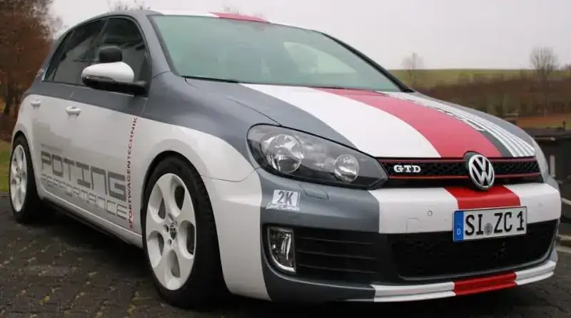 VW Golf GTD Poting – Fahrzeugbeschriftung von Münch Werbetechnik Siegen