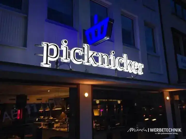 Leuchtbuchstaben picknicker – Licht- & Außenwerbung von Münch Werbetechnik Siegen