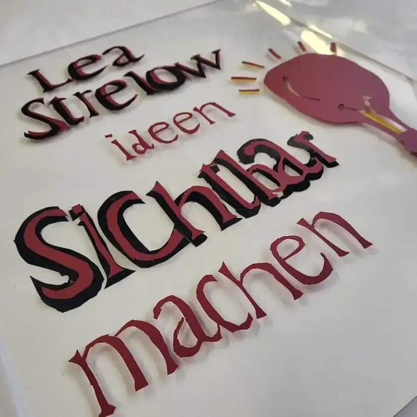 Reliefbuchstaben Lea Strelow – Licht- & Außenwerbung von Münch Werbetechnik Siegen