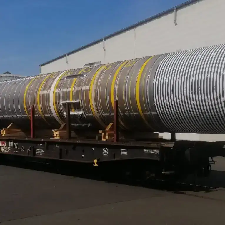 Stahlrohr Industriebauteil Transport – Maschinen & Anlagen von Münch Werbetechnik Siegen