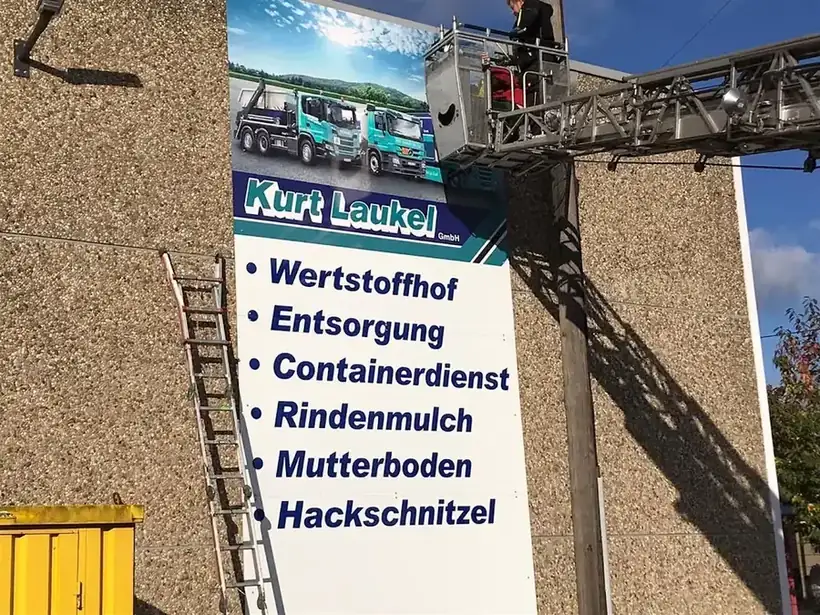 Firmenschild Kurt Laukel – Schilder & Leitsysteme von Münch Werbetechnik Siegen